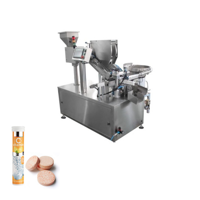 Automatic Plastic Tube Filling Packing Machine For Dia 20 - 25mm Effervescent Tablet